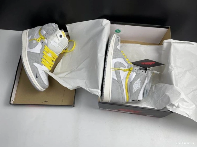 Rep Onekick Air Light Switch 1 High CW6576-100 Smoke Jordan 0703